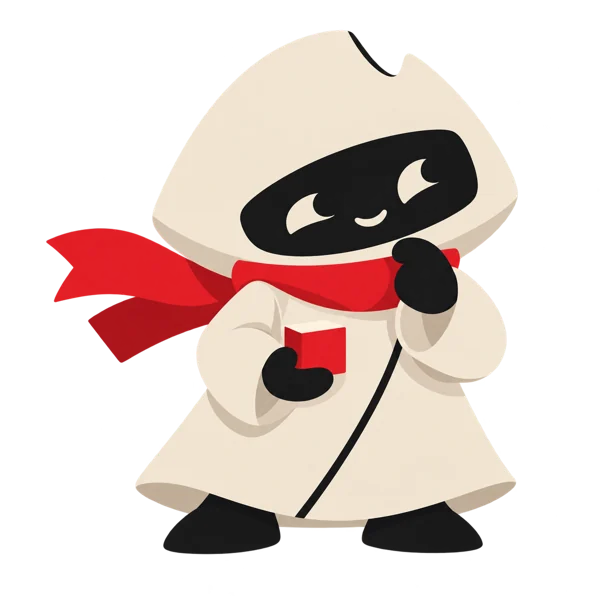Keeper, Progression’s companion, in a planning pose.